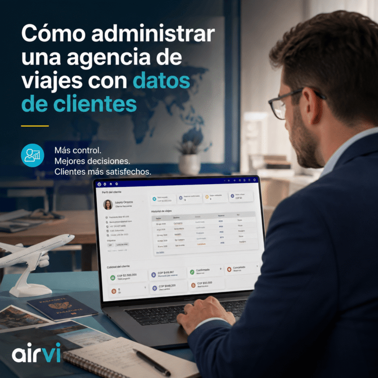 Administrar una agencia de viajes utilizando información de clientes